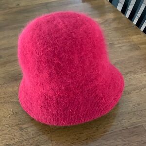 Angora Wool Women’s Red Bucket Hat